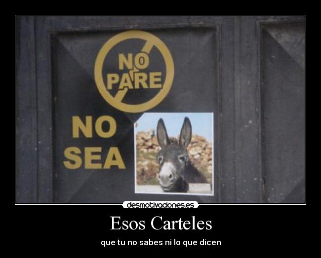 Esos Carteles - que tu no sabes ni lo que dicen