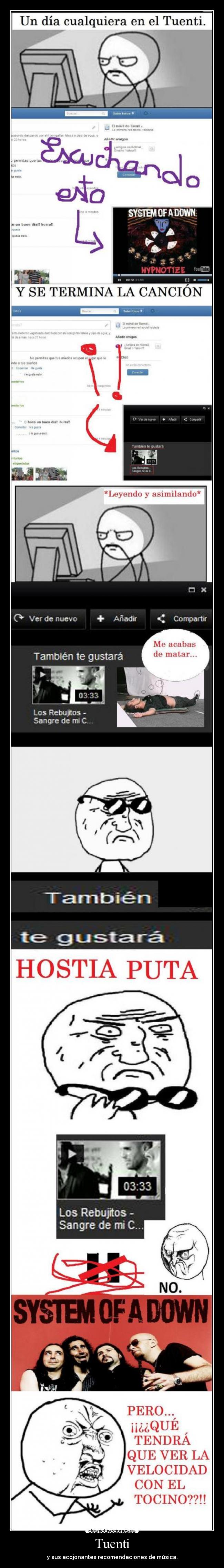 Tuenti - y sus acojonantes recomendaciones de música.