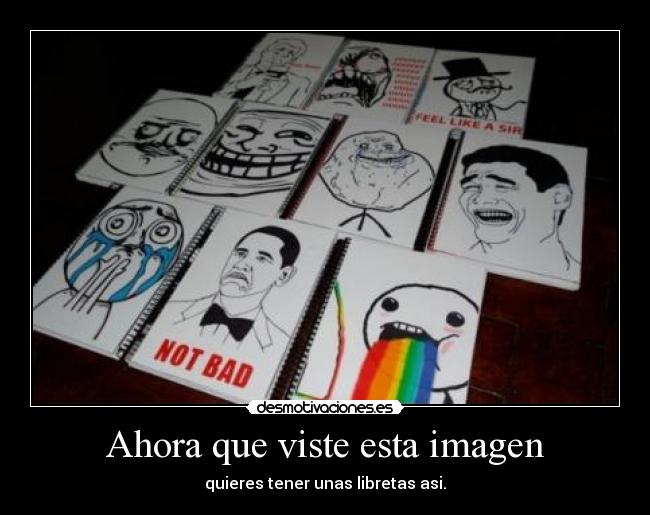 Ahora que viste esta imagen - quieres tener unas libretas asi.