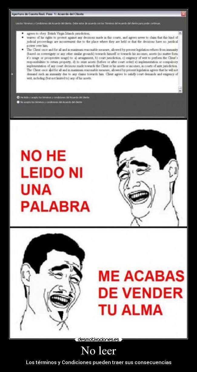 carteles terminos condiciones yao desmotivaciones