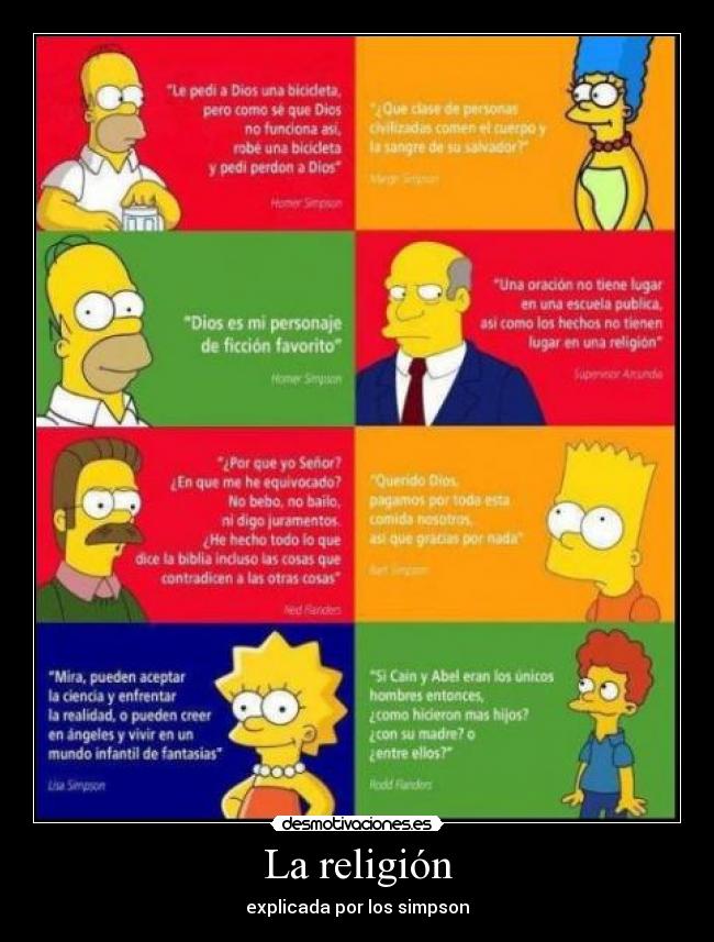 carteles religion simpson desmotivaciones