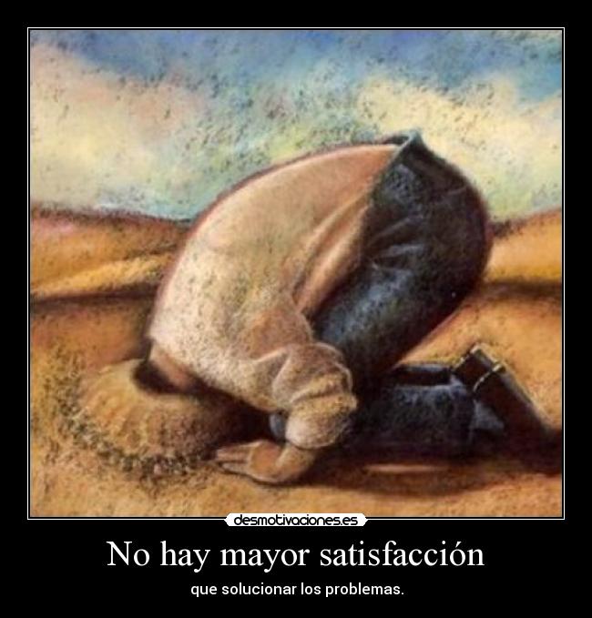 No hay mayor satisfacción - que solucionar los problemas.
