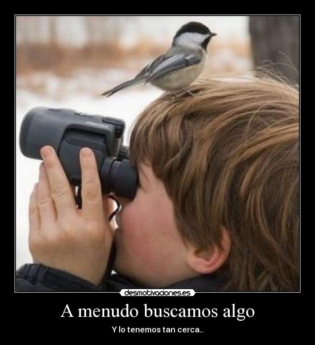 A menudo buscamos algo - Y lo tenemos tan cerca..