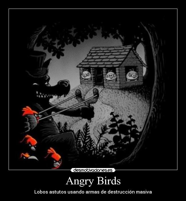 Angry Birds - Lobos astutos usando armas de destrucción masiva
