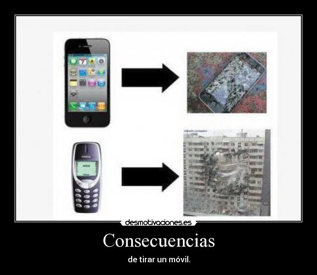 Consecuencias - de tirar un móvil.