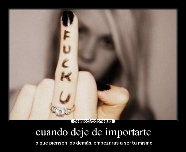 cuando deje de importarte - 