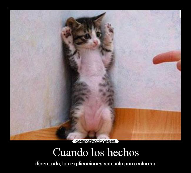 Cuando los hechos - dicen todo, las explicaciones son sólo para colorear.