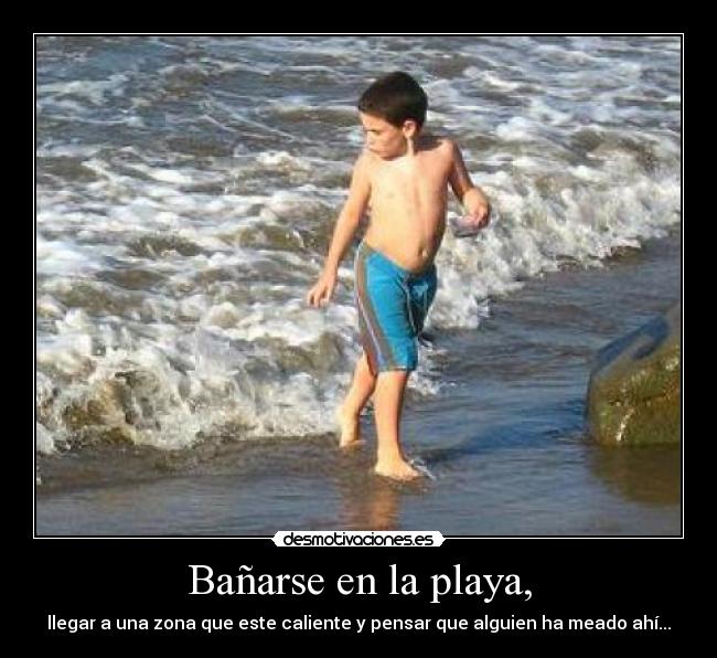 Bañarse en la playa, -