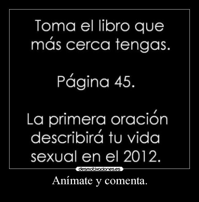 Anímate y comenta. -