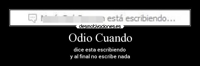 Odio Cuando - 
