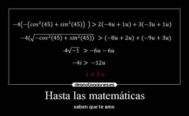 Hasta las matemáticas -