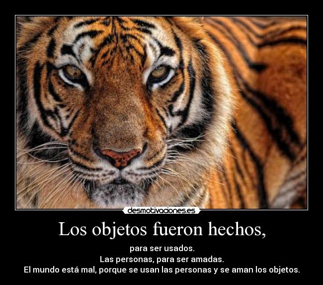 Los objetos fueron hechos, -