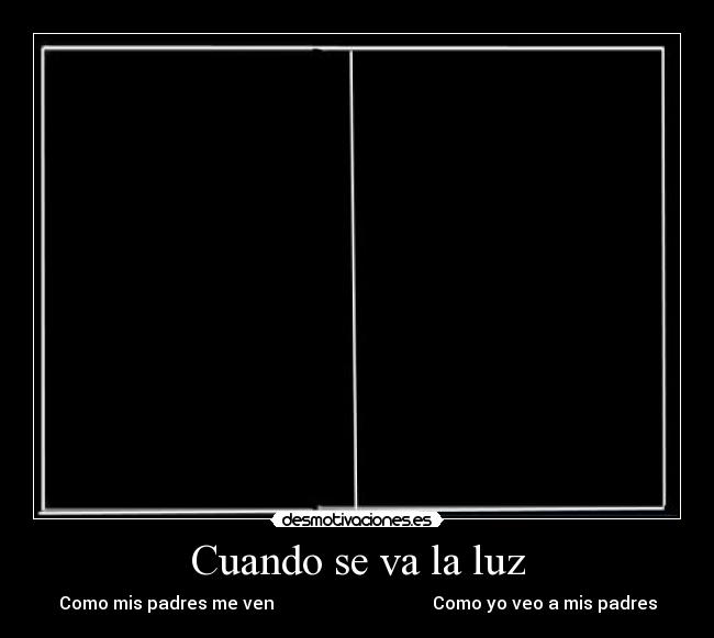 Cuando se va la luz - Como mis padres me ven                                    Como yo veo a mis padres
