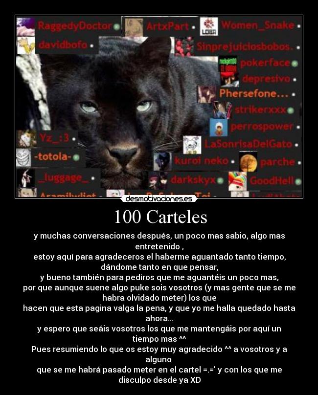 carteles que mala gente que intenta tapar pantera xdd desmotivaciones