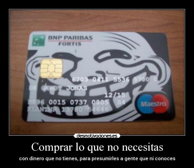 Comprar lo que no necesitas - 