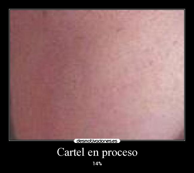 Cartel en proceso - 14%