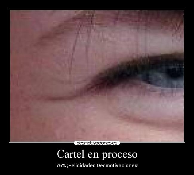 Cartel en proceso - 76% ¡Felicidades Desmotivaciones!