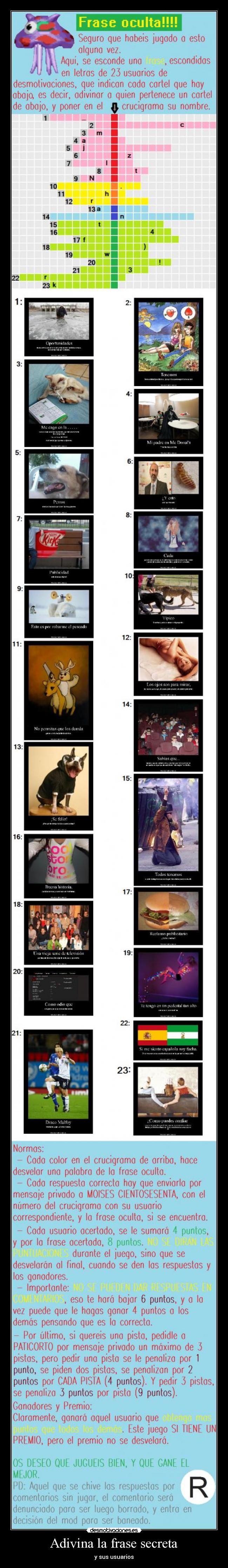 Adivina la frase secreta - y sus usuarios