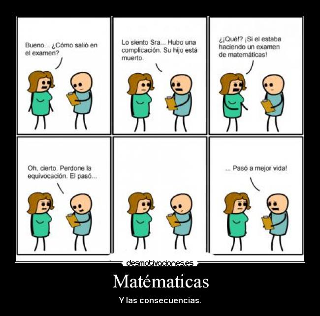 carteles matematicas desmotivaciones