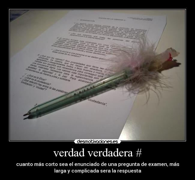 verdad verdadera # - 