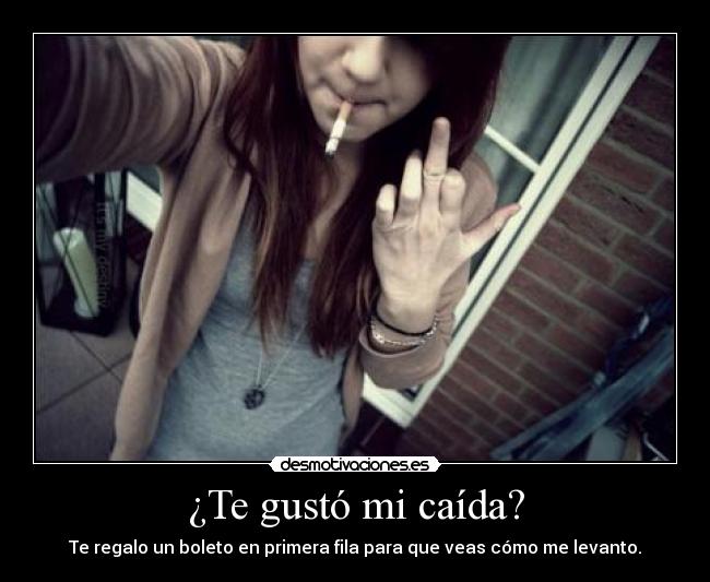 ¿Te gustó mi caída? -