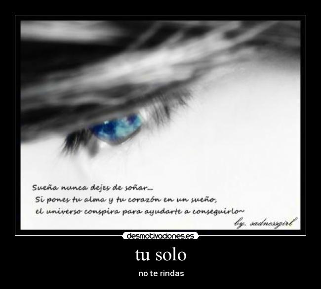 tu solo - no te rindas