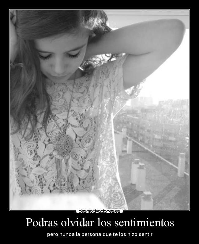 Podras olvidar los sentimientos -