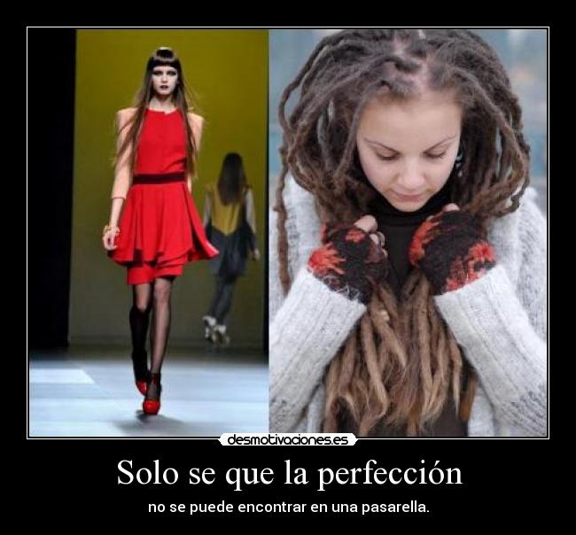 Solo se que la perfección - 