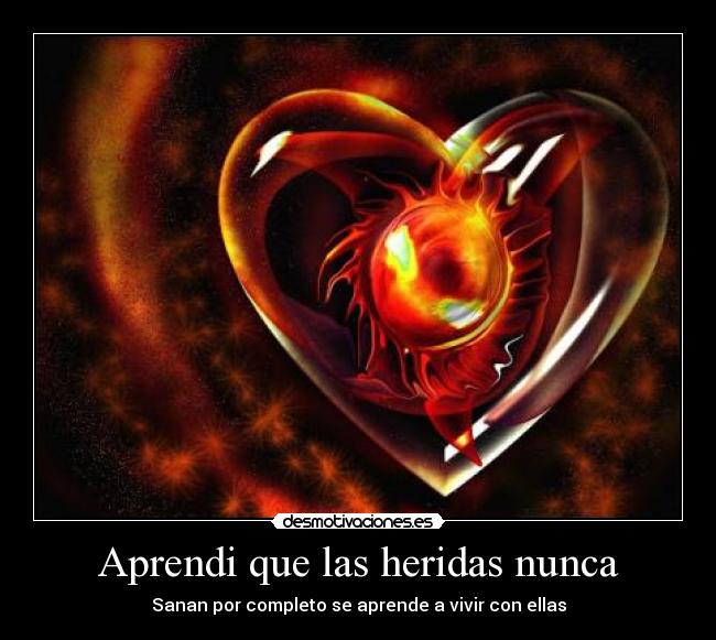 Aprendi que las heridas nunca - 