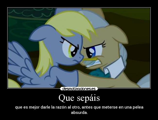 carteles que sepais little pony derpy hooves otro poni cuyo nombre se desmotivaciones