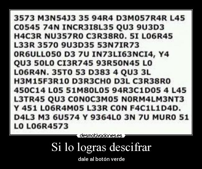 carteles descifrar desmotivaciones