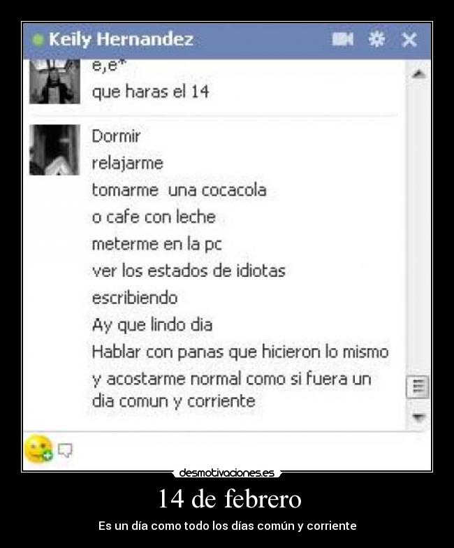 14 de febrero -