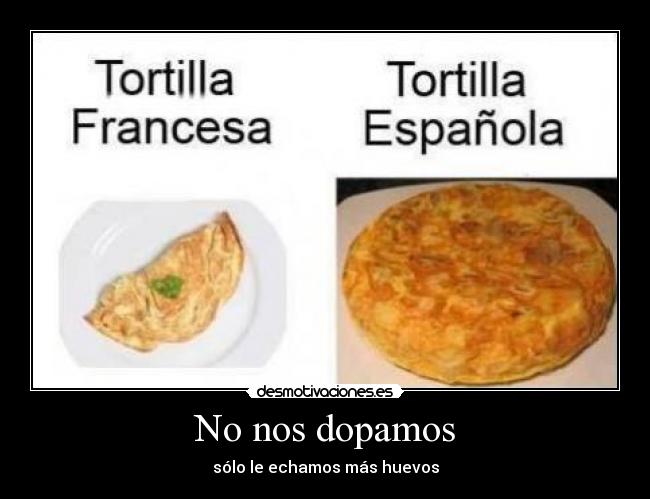 No nos dopamos - sólo le echamos más huevos