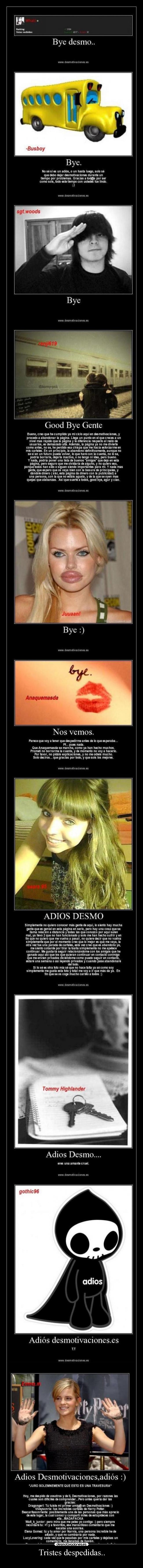 Tristes despedidas.. -