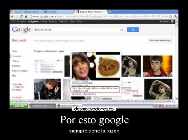 Por esto google - siempre tiene la razon