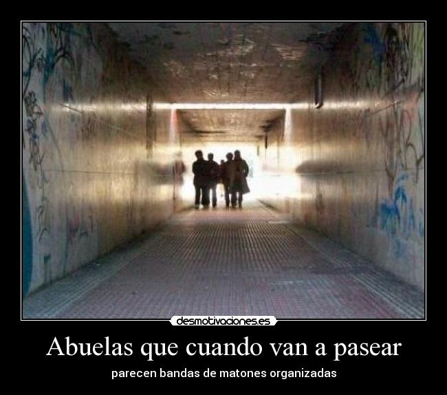 Abuelas que cuando van a pasear - parecen bandas de matones organizadas