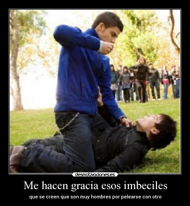 Me hacen gracia esos imbeciles -