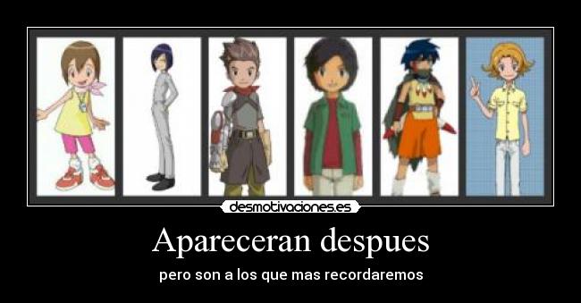 Apareceran despues -