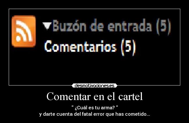 Comentar en el cartel - 