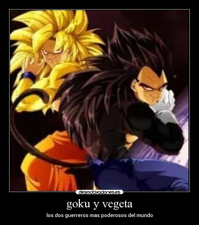 goku y vegeta - los dos guerreros mas poderosos del mundo
