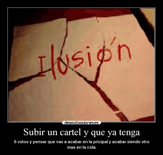 Subir un cartel y que ya tenga - 