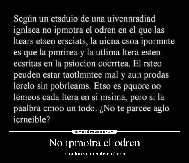 No ipmotra el odren - 