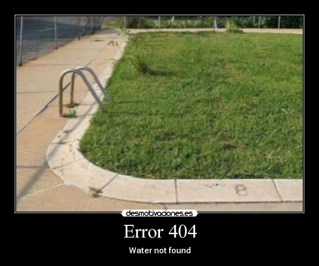 Error 404 - Water not found