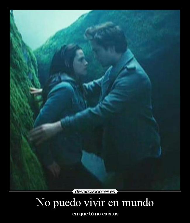 No puedo vivir en mundo - en que tú no existas