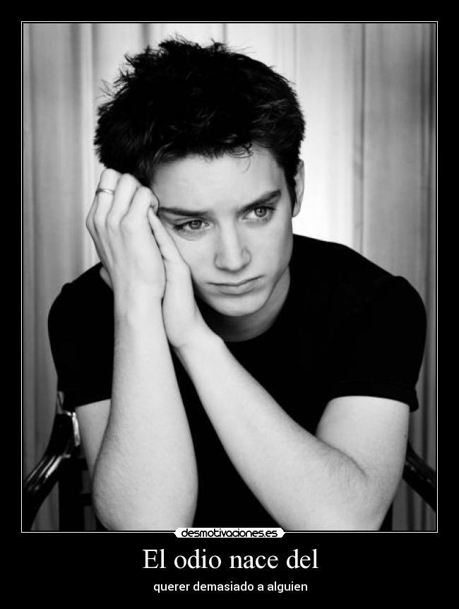 carteles odio elijah wood photo desmotivaciones