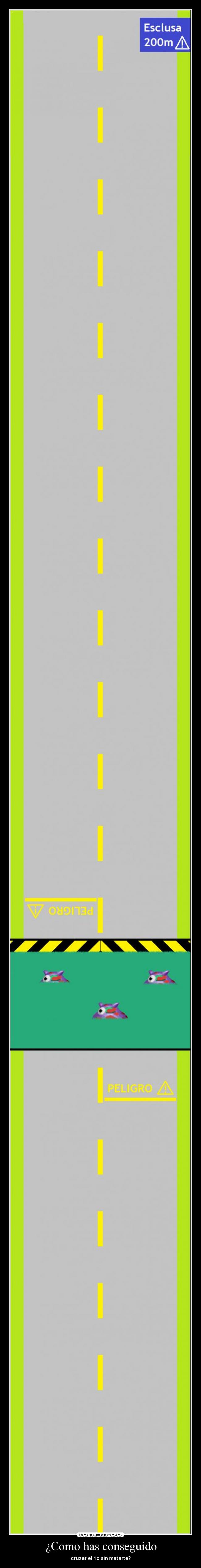¿Como has conseguido - cruzar el rio sin matarte?