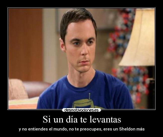 Si un día te levantas - y no entiendes el mundo, no te preocupes, eres un Sheldon más