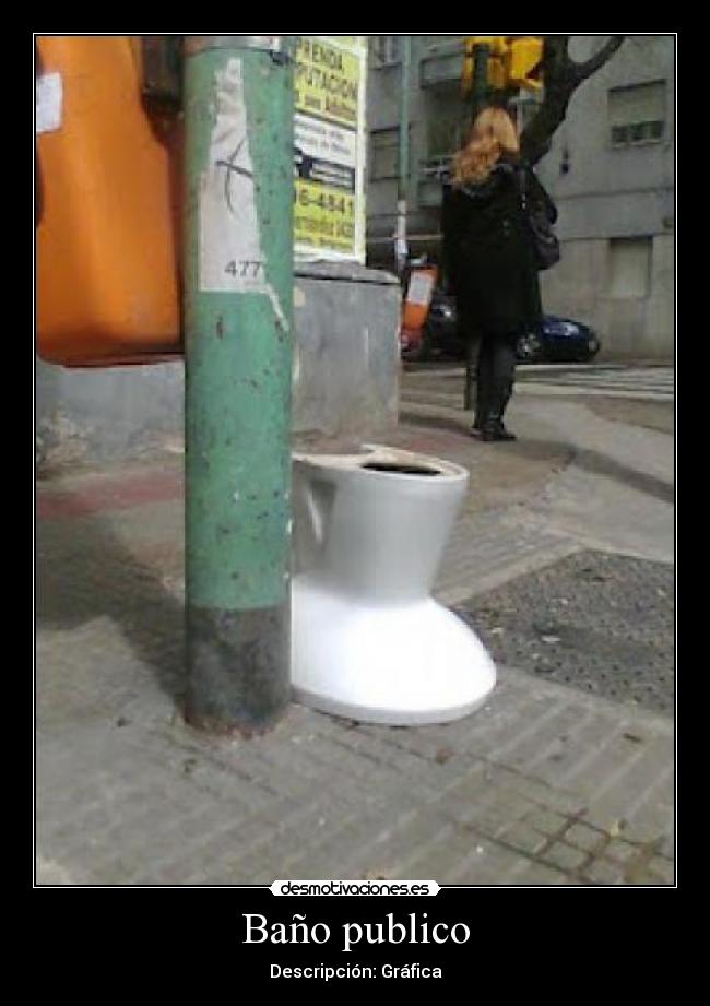 Baño publico - Descripción: Gráfica