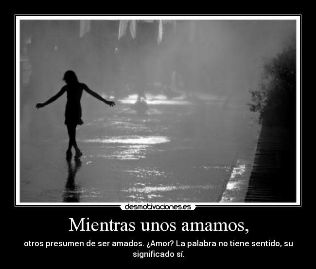 carteles mientras unos amamos otros presumen ser amados amor palabra tiene sentido significado desmotivaciones