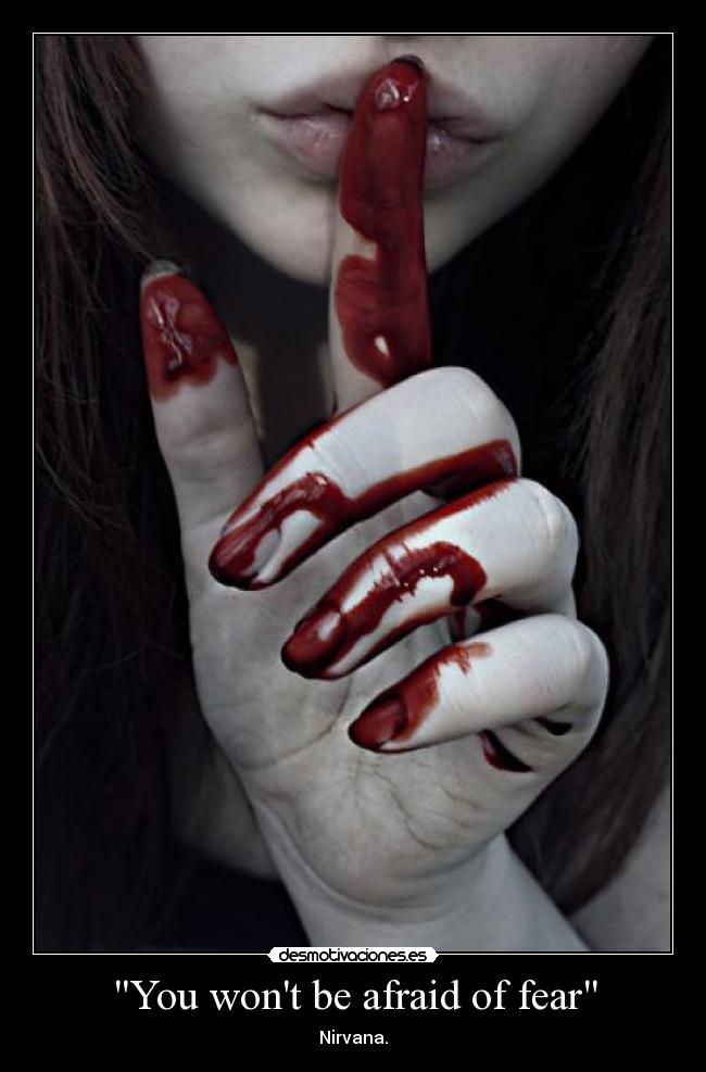 carteles you wont afraid fear nirvana desmotivaciones